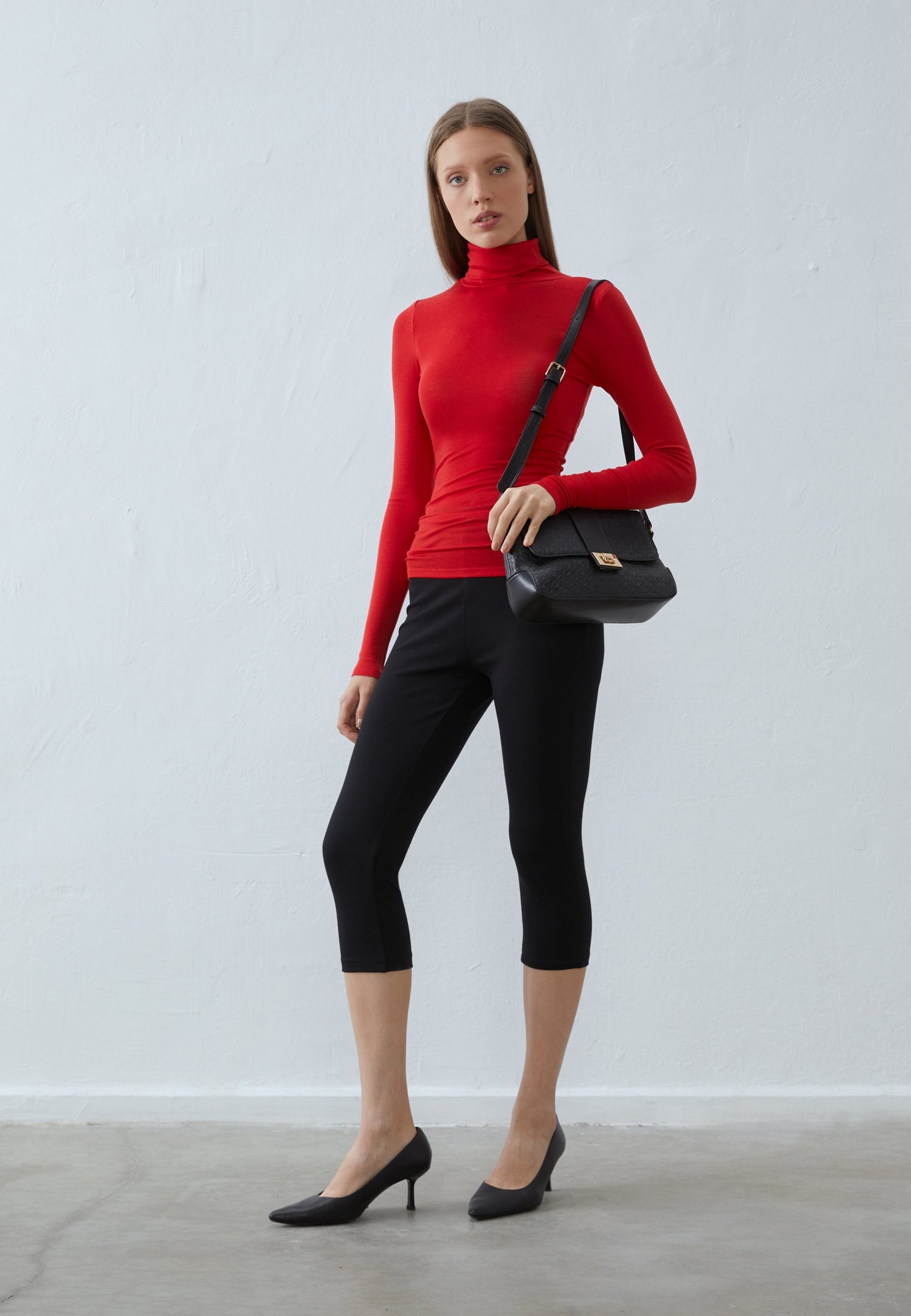Anna Field TURTLENECK WITH WOOL MIX CONTENT - Long Sleeved Top - Red