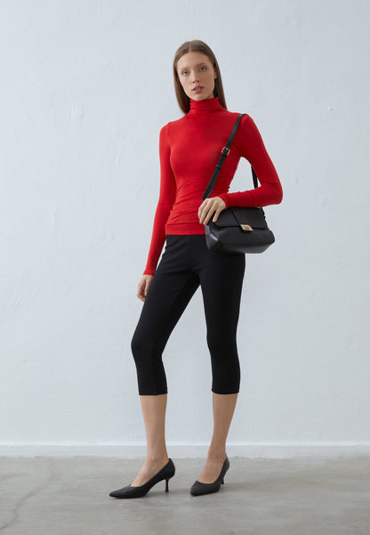 Anna Field TURTLENECK WITH WOOL MIX CONTENT - Long Sleeved Top - Red