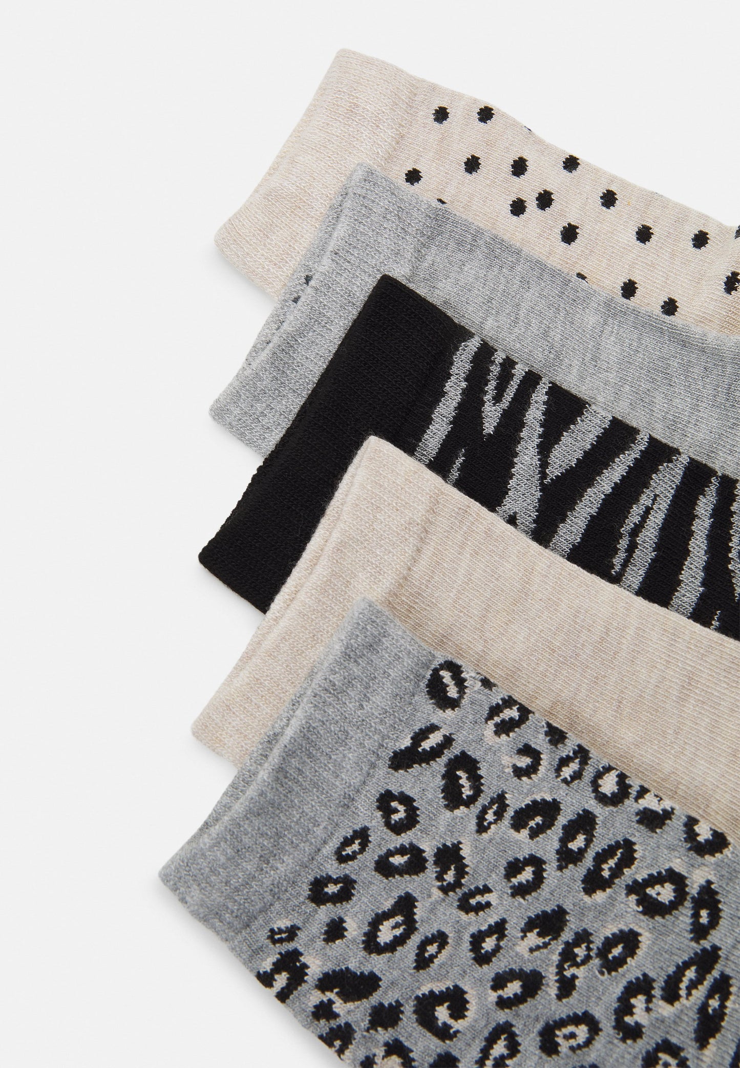 Anna Field 5 PACK - Socks - Black/beige