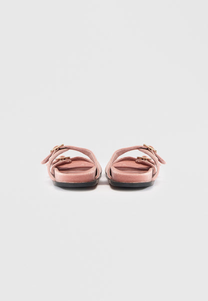 Anna Field Mules - Dusty Rose