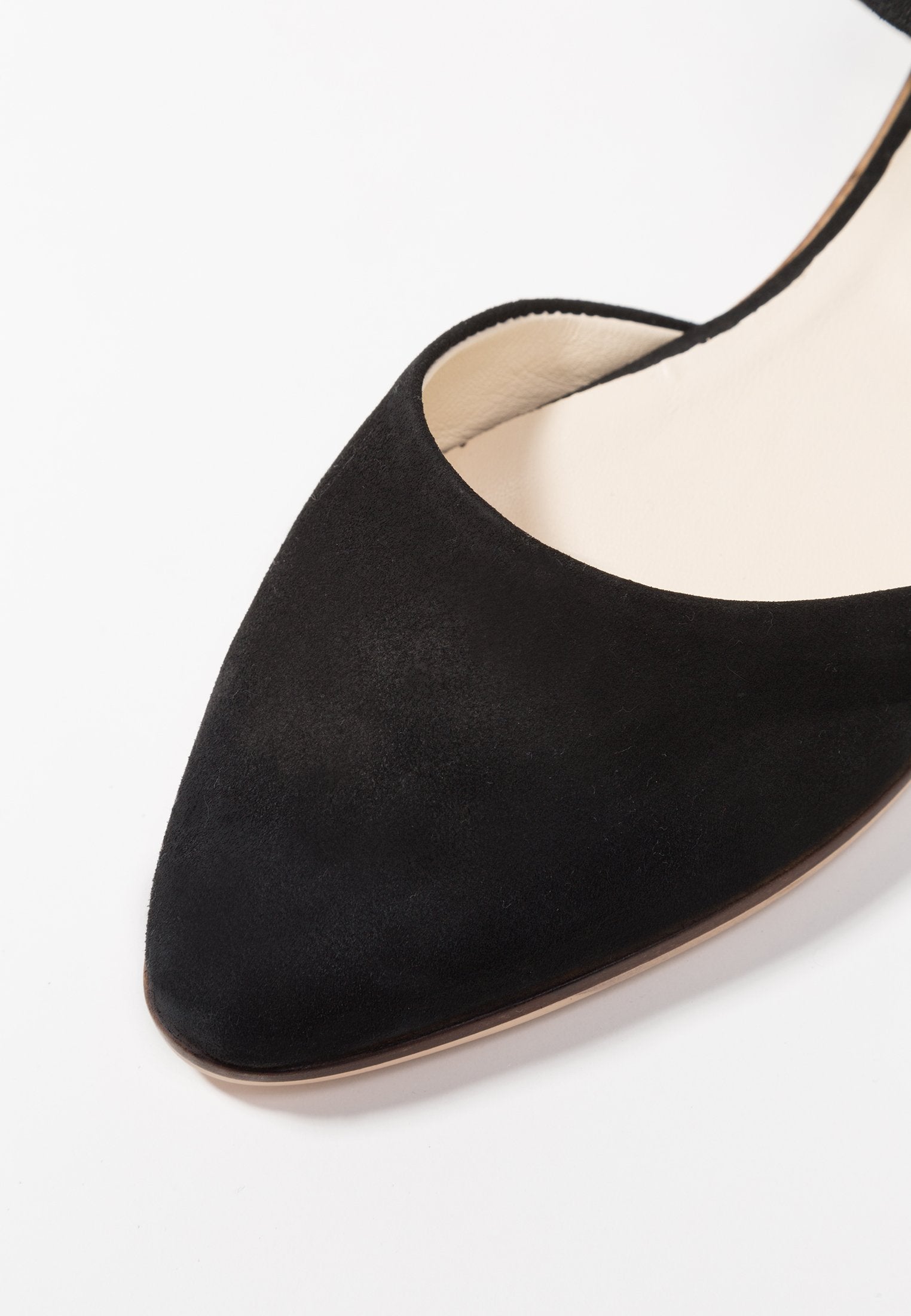 Anna Field Leather- Ankle Strap Ballet Pumps - Black