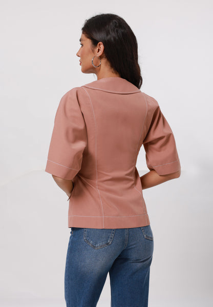 Anna Field Blouse - Nude