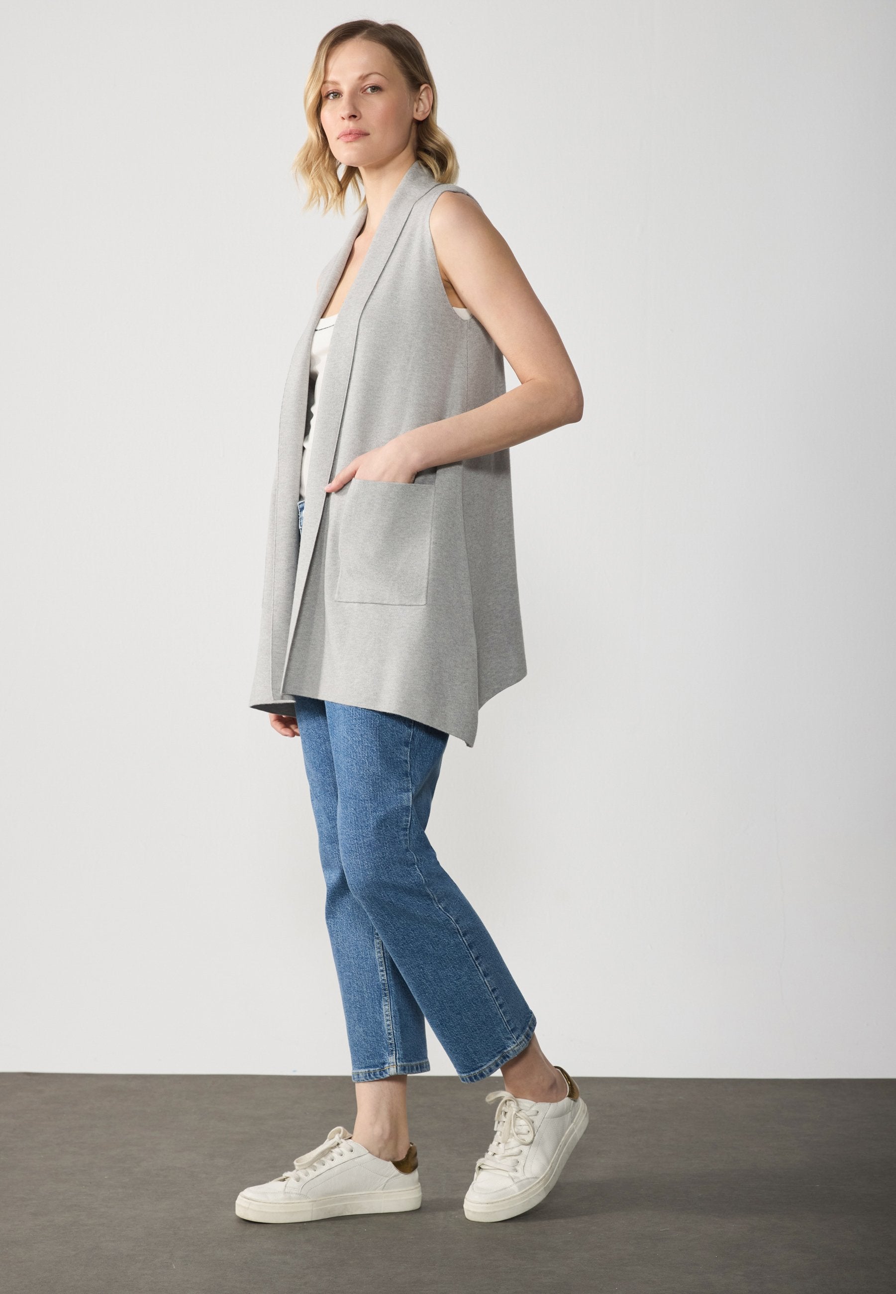 Anna Field Cardigan - Light Grey Melange