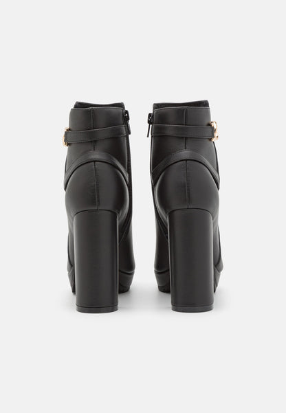 Anna Field Leather- Platform Ankle Boots - Black