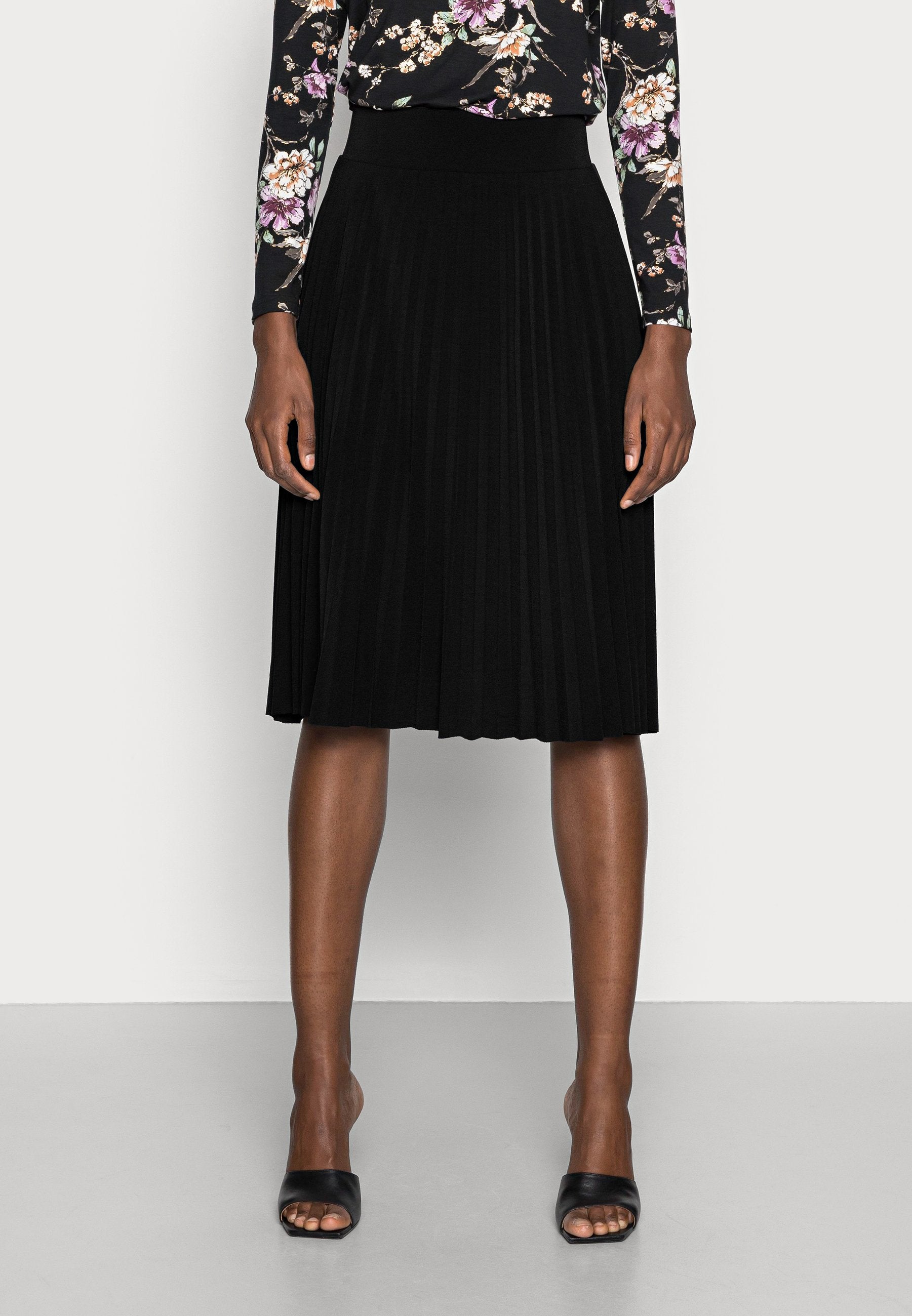 Anna Field Plisse A-Line Mini Skirt - A-Line Skirt - Black