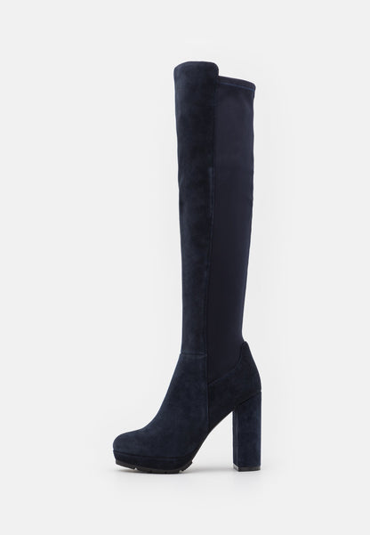 Anna Field Leather - Over-The-Knee Boots - Dark Blue