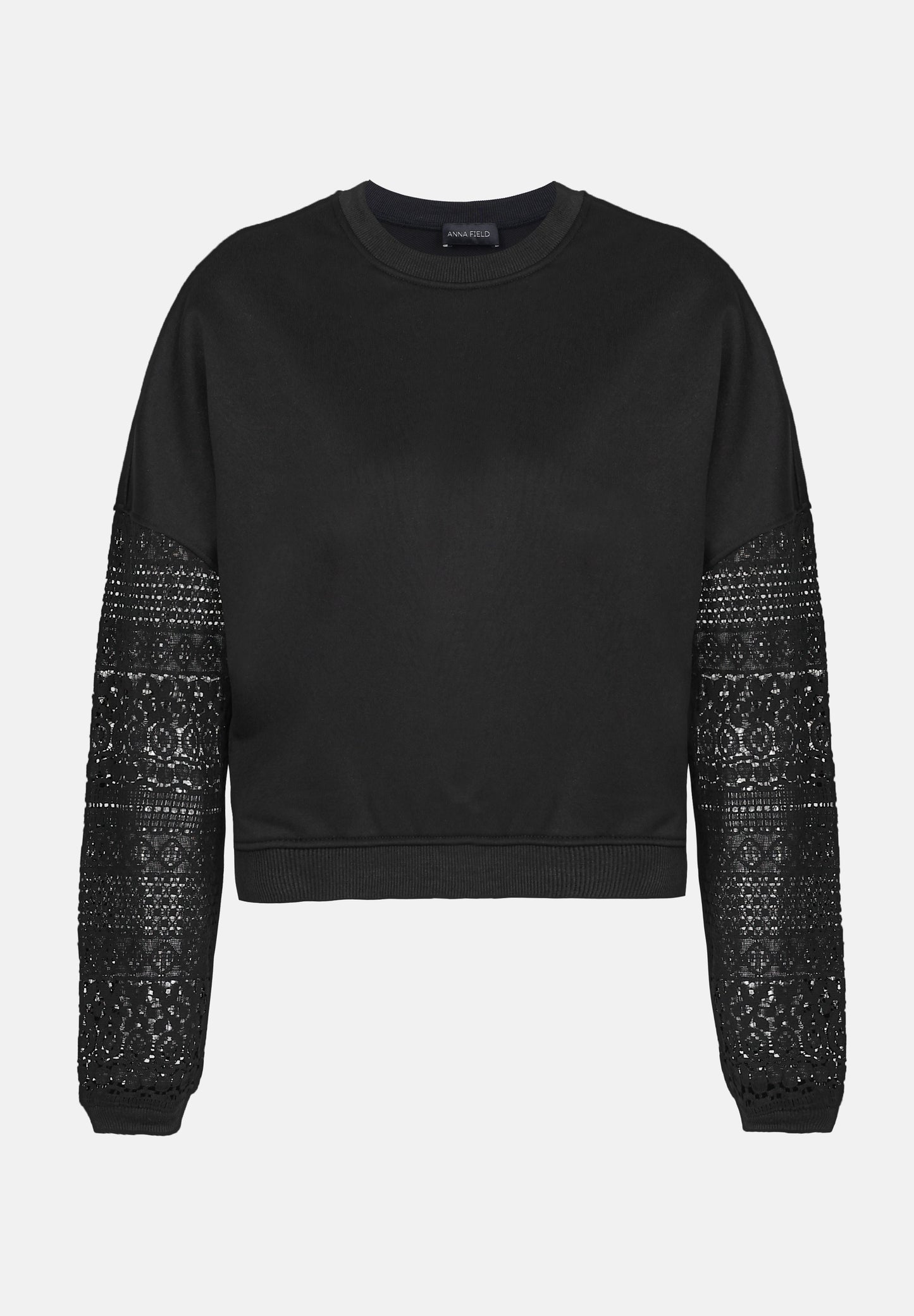 Anna Field LACE SLEEVE - Sweatshirt - Navy
