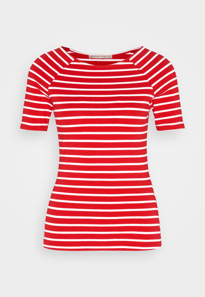 Anna Field Print T-Shirt - Red/White