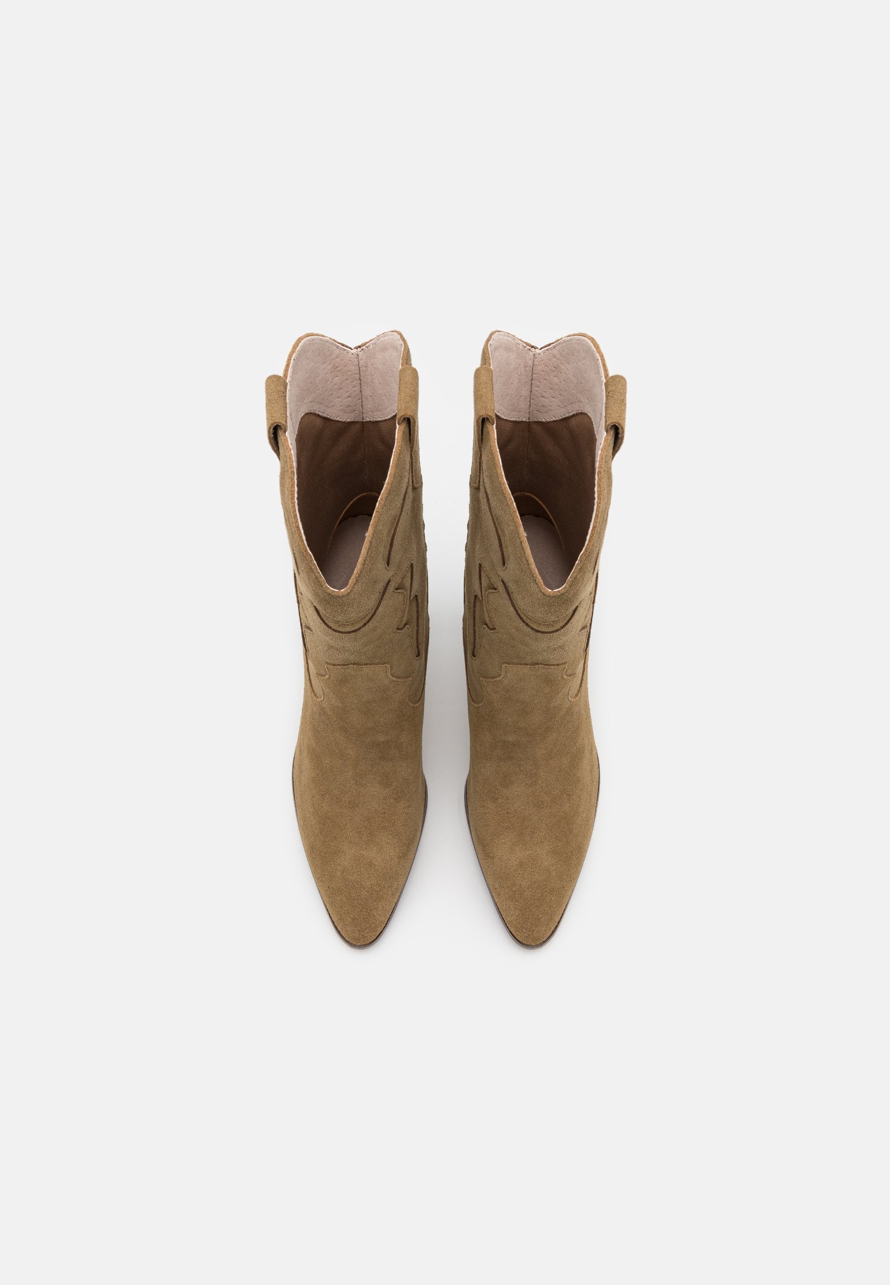 Anna Field Leather - Cowboy/Biker Ankle Boot - Khaki
