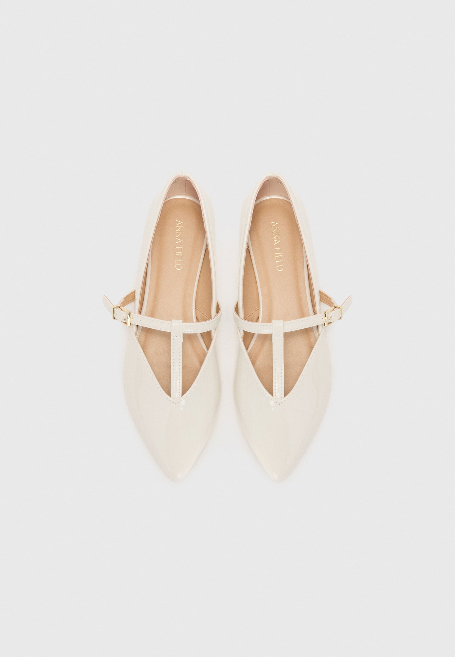 Anna Field Ankle Cuff Ballet Pumps - Off White