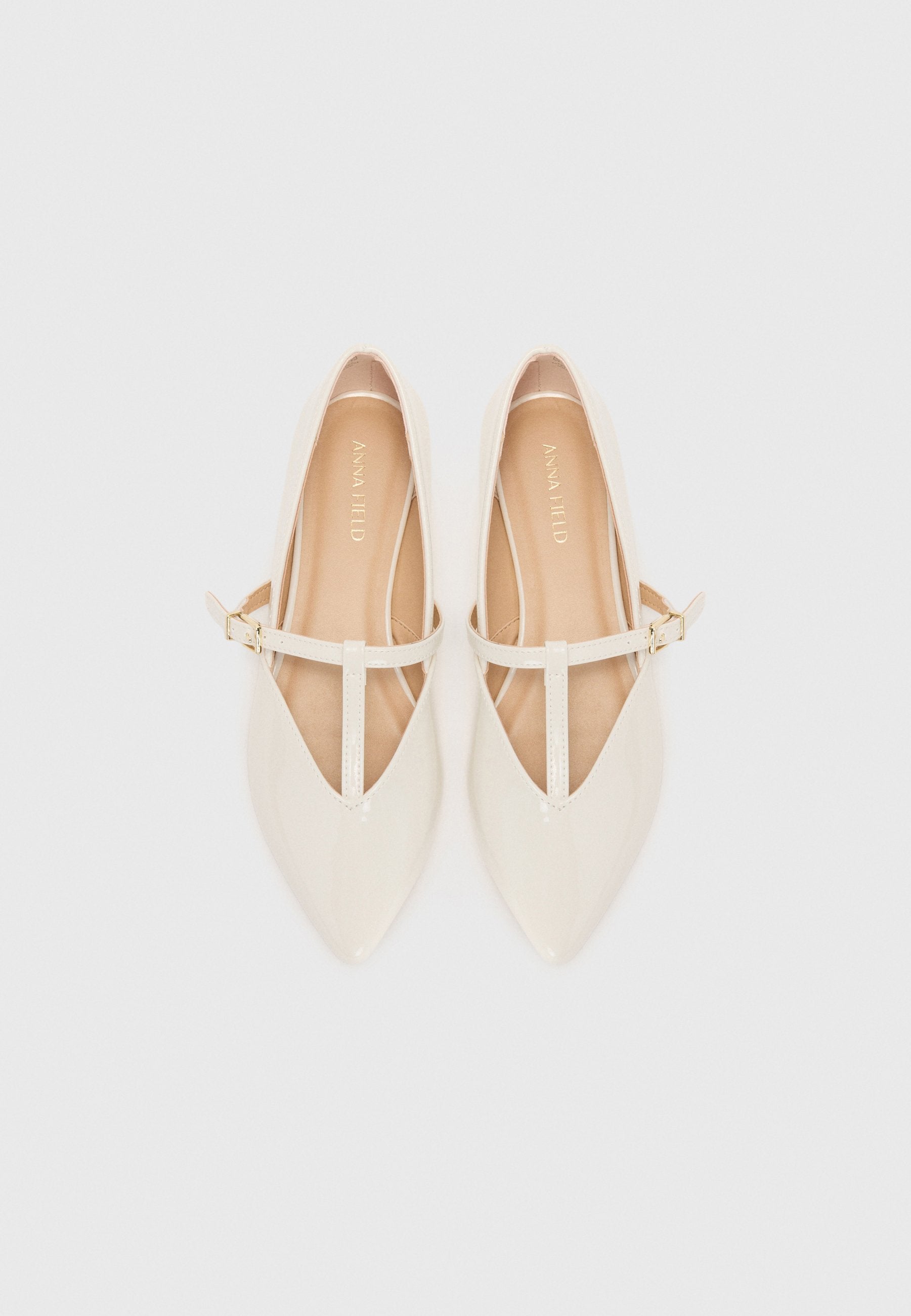 Anna Field Ankle Cuff Ballet Pumps - Off White