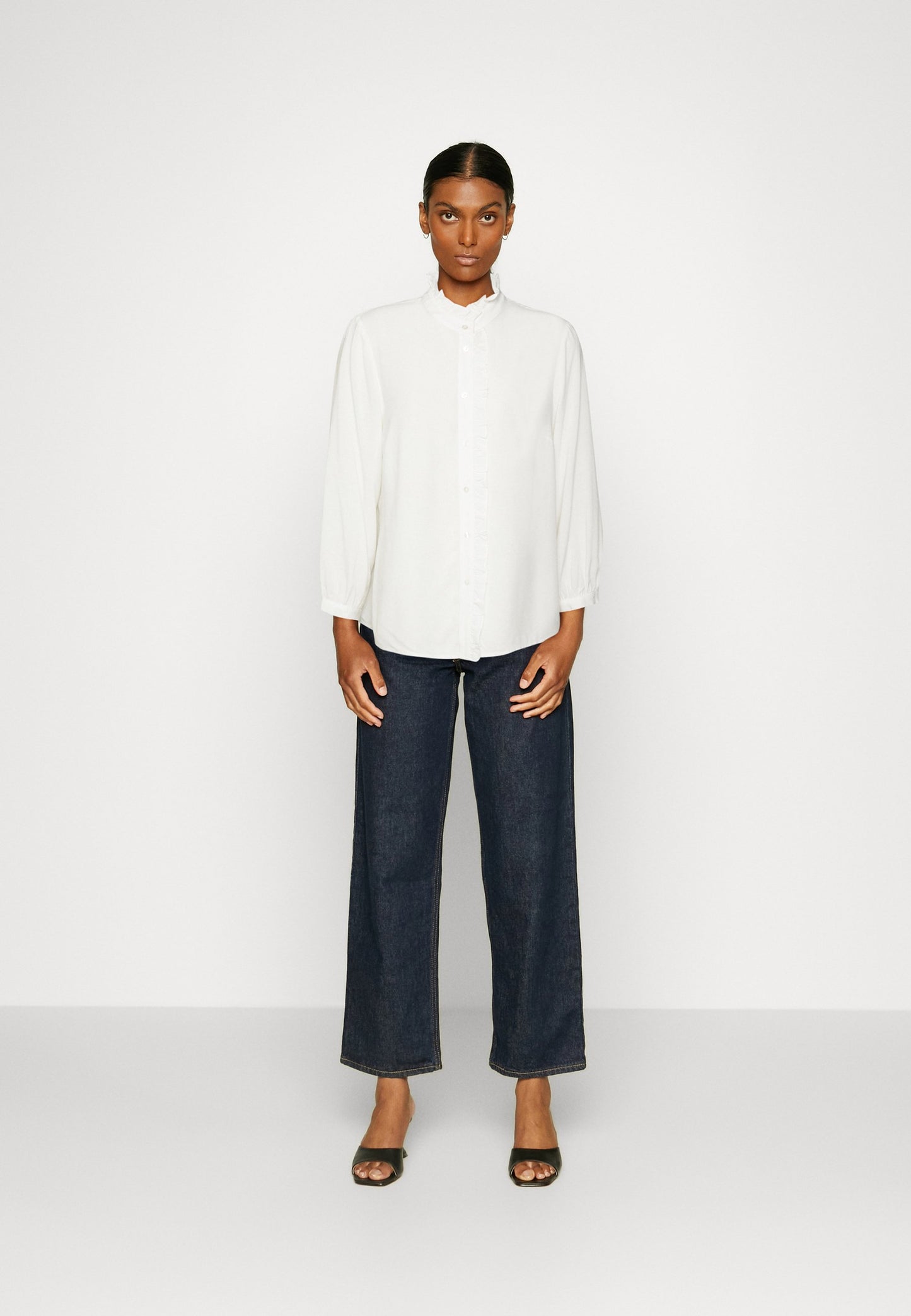 Anna Field Button-Down Blouse -Off-White