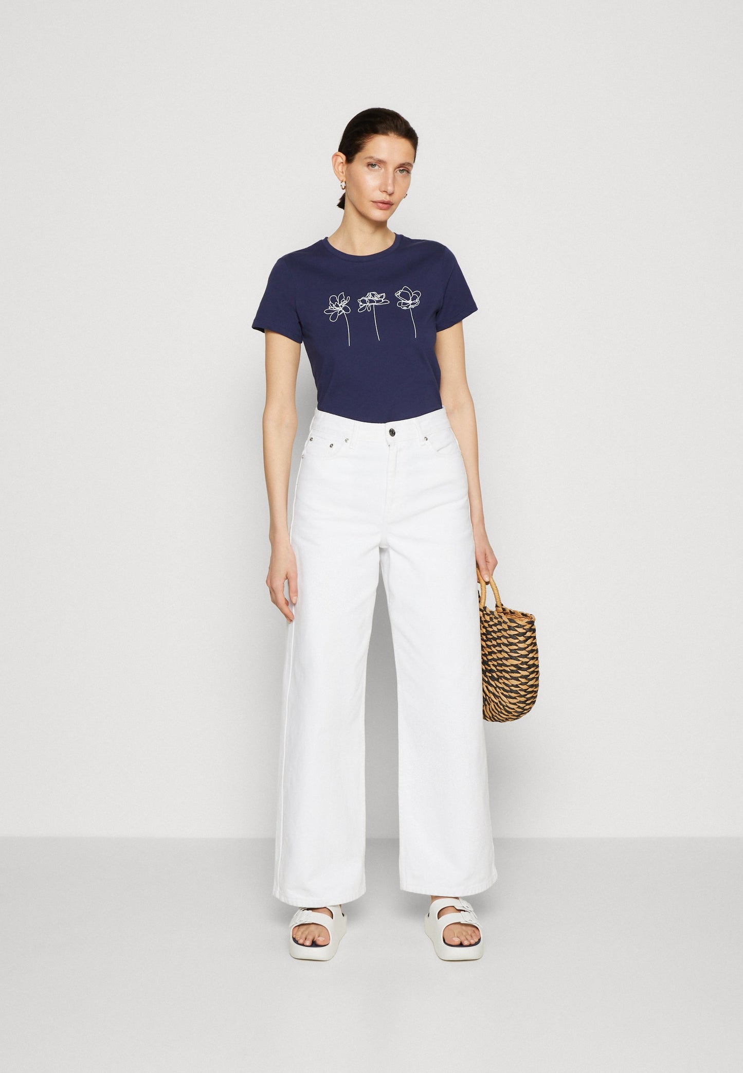 Anna Field Print T-Shirt - Dark Blue