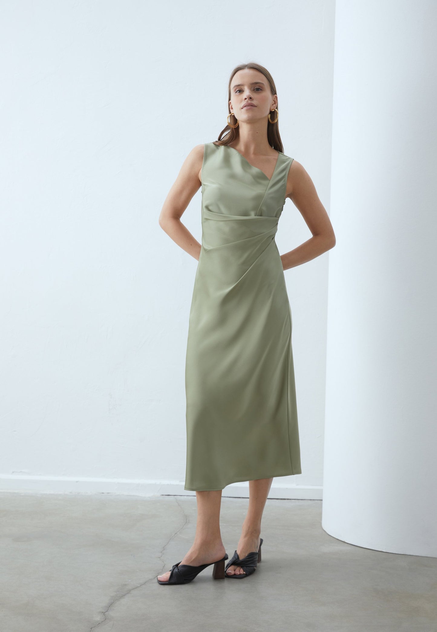 Anna Field Shift Dress - Khaki