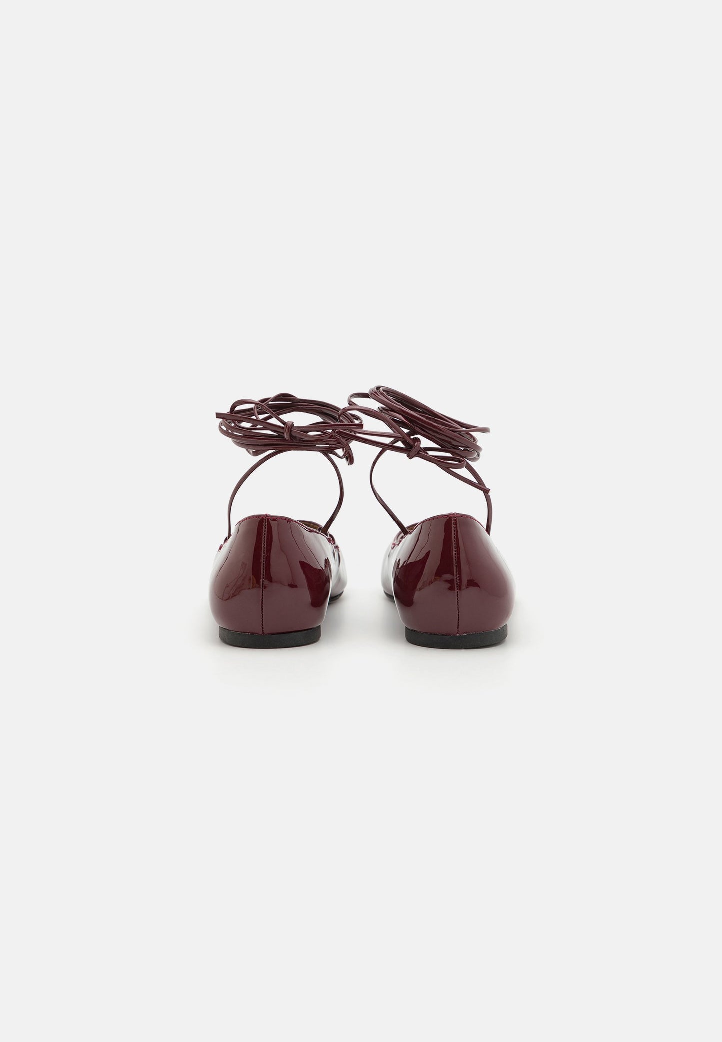  Ankle Strap Ballet Pumps - Bordeaux