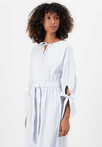 Anna Field BELTED SHIRT DRESS - Day Dress - White/blue