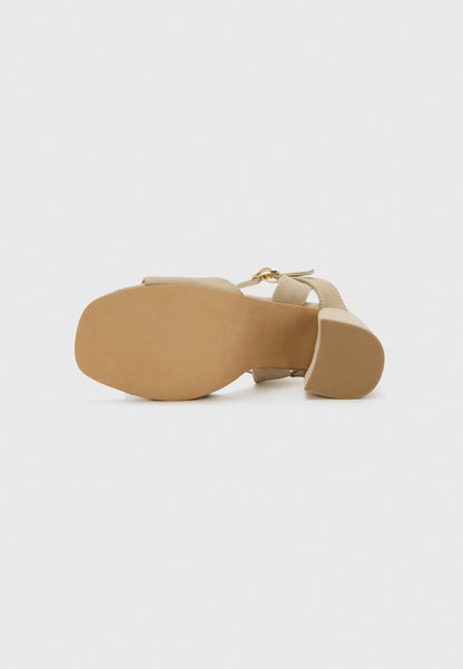 Anna Field LEATHER - High Heeled Sandals - Beige