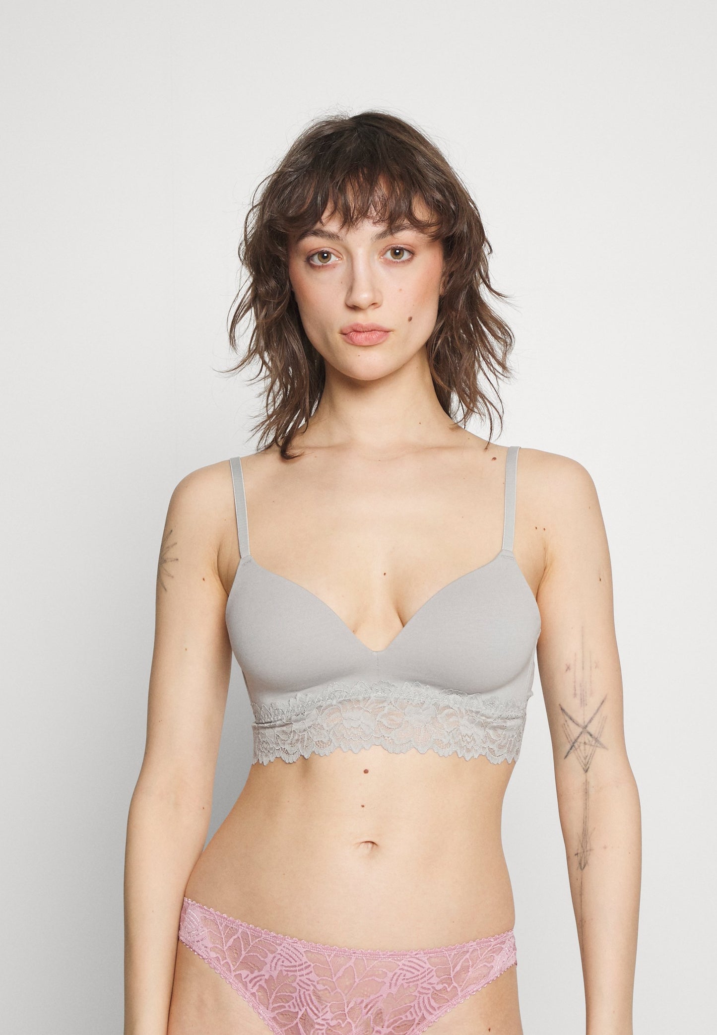 Anna Field 2 Pack - Triangle Bra - Grey/Pink