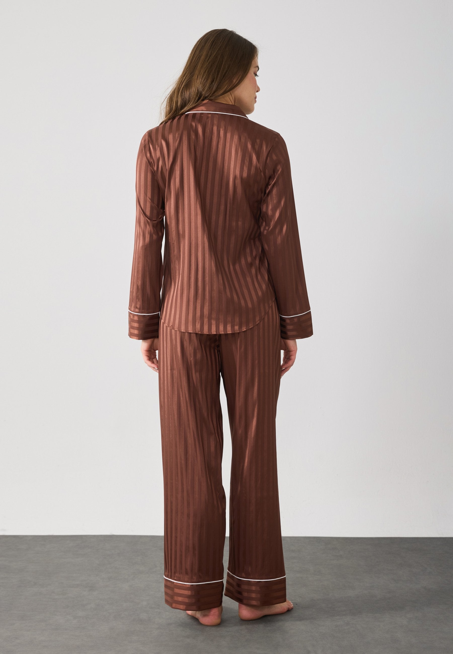 Anna Field SET - Pyjamas - Dark Brown