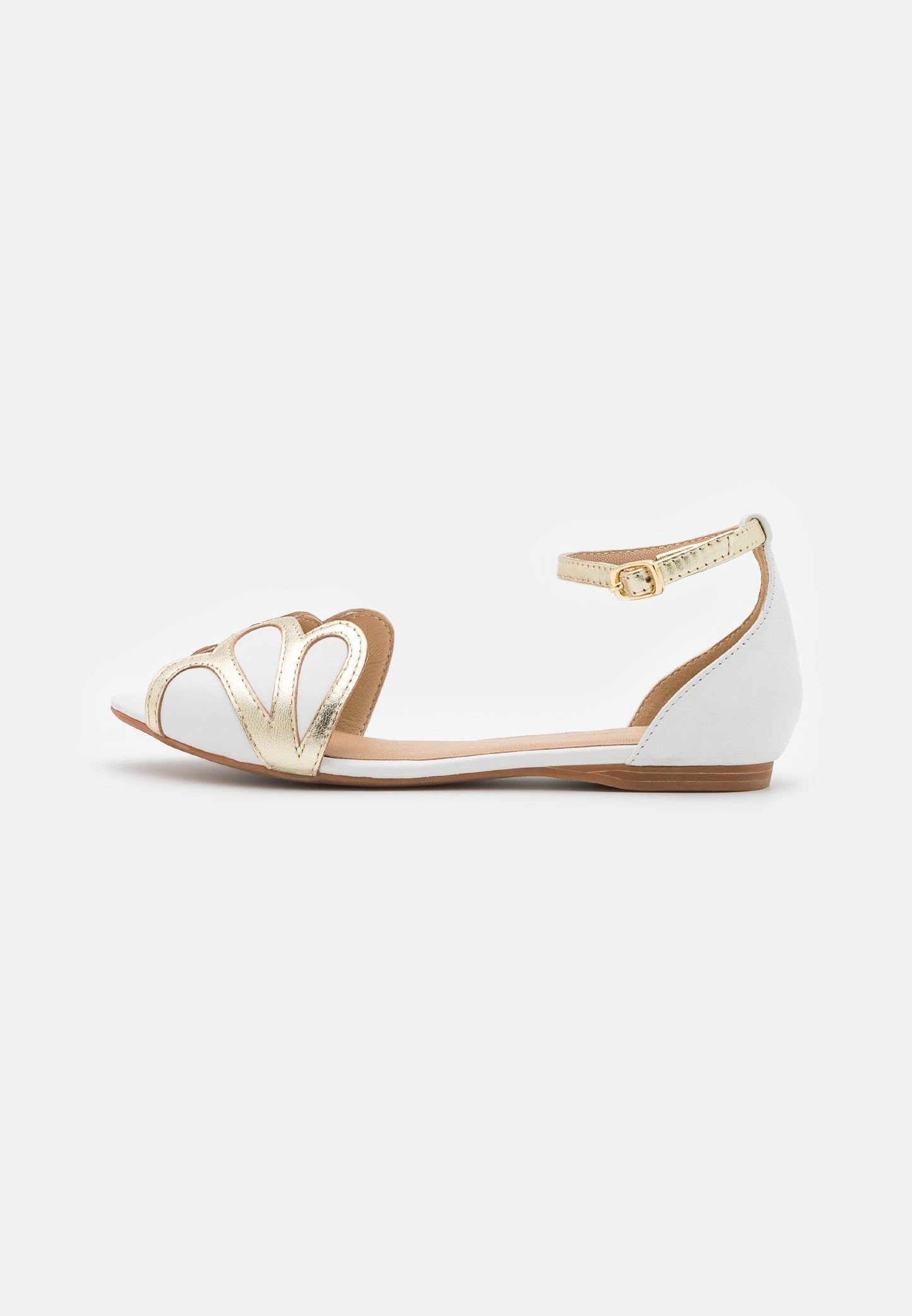 Anna Field Leather - Peeptoe Ballet Pumps - White