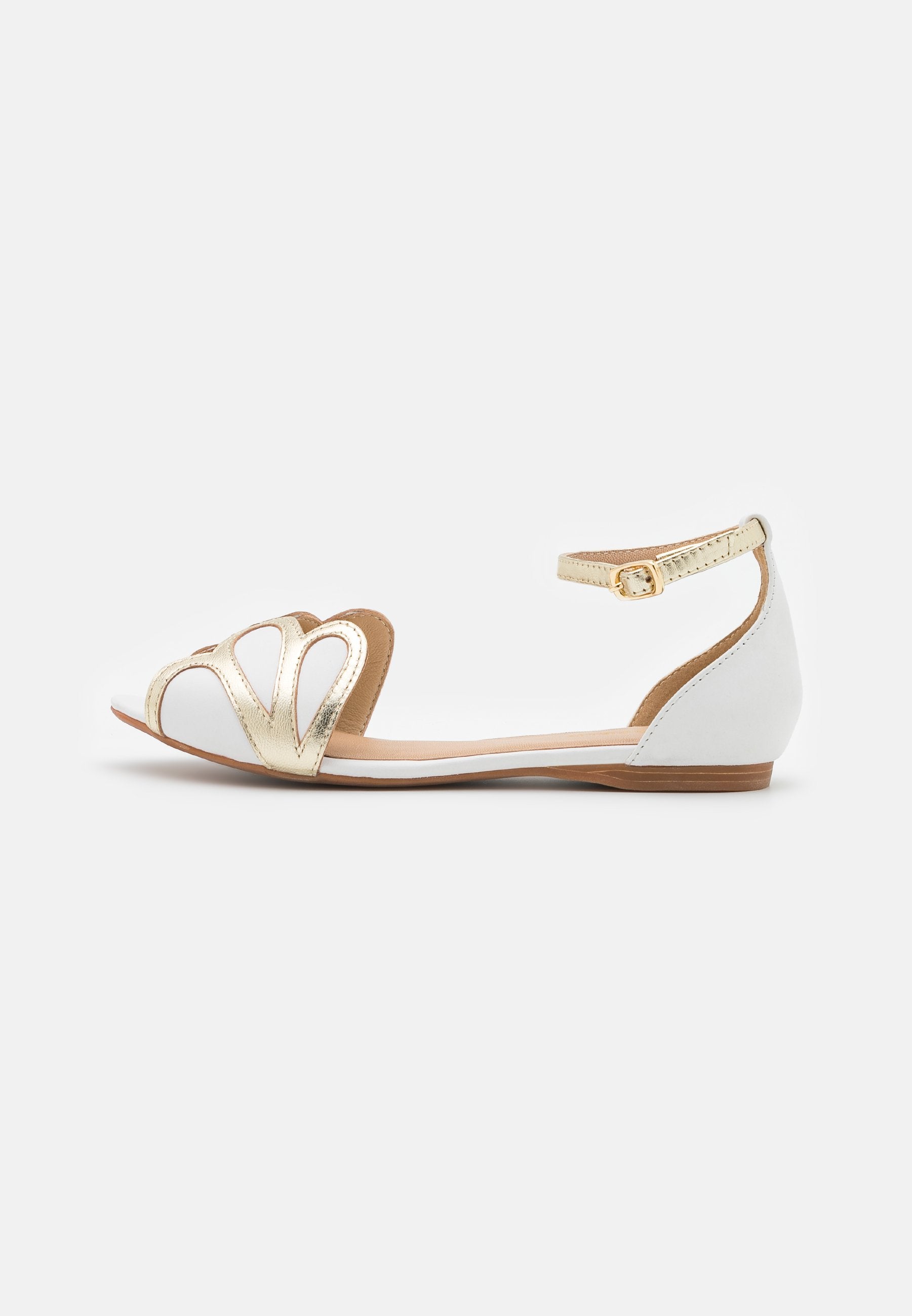 Anna Field Leather - Peeptoe Ballet Pumps - White