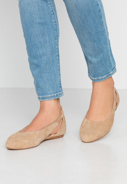  Leather- Ballet Pumps - Beige