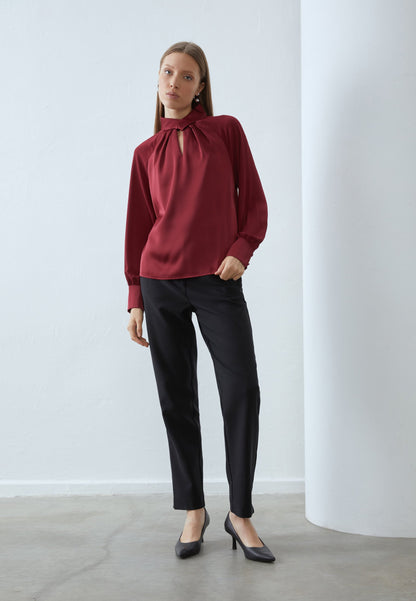 Anna Field Blouse - Dark Red