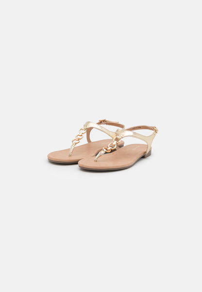  T-Bar Sandals - Gold