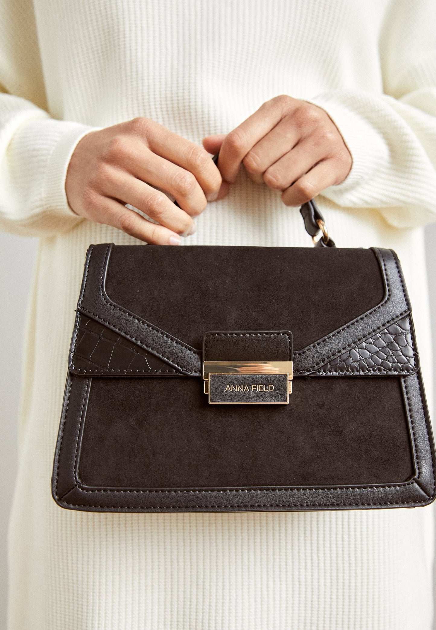 Anna Field Handbag - Black/Black