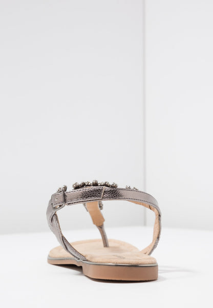 Anna Field T-Bar Sandals - Gunmetall
