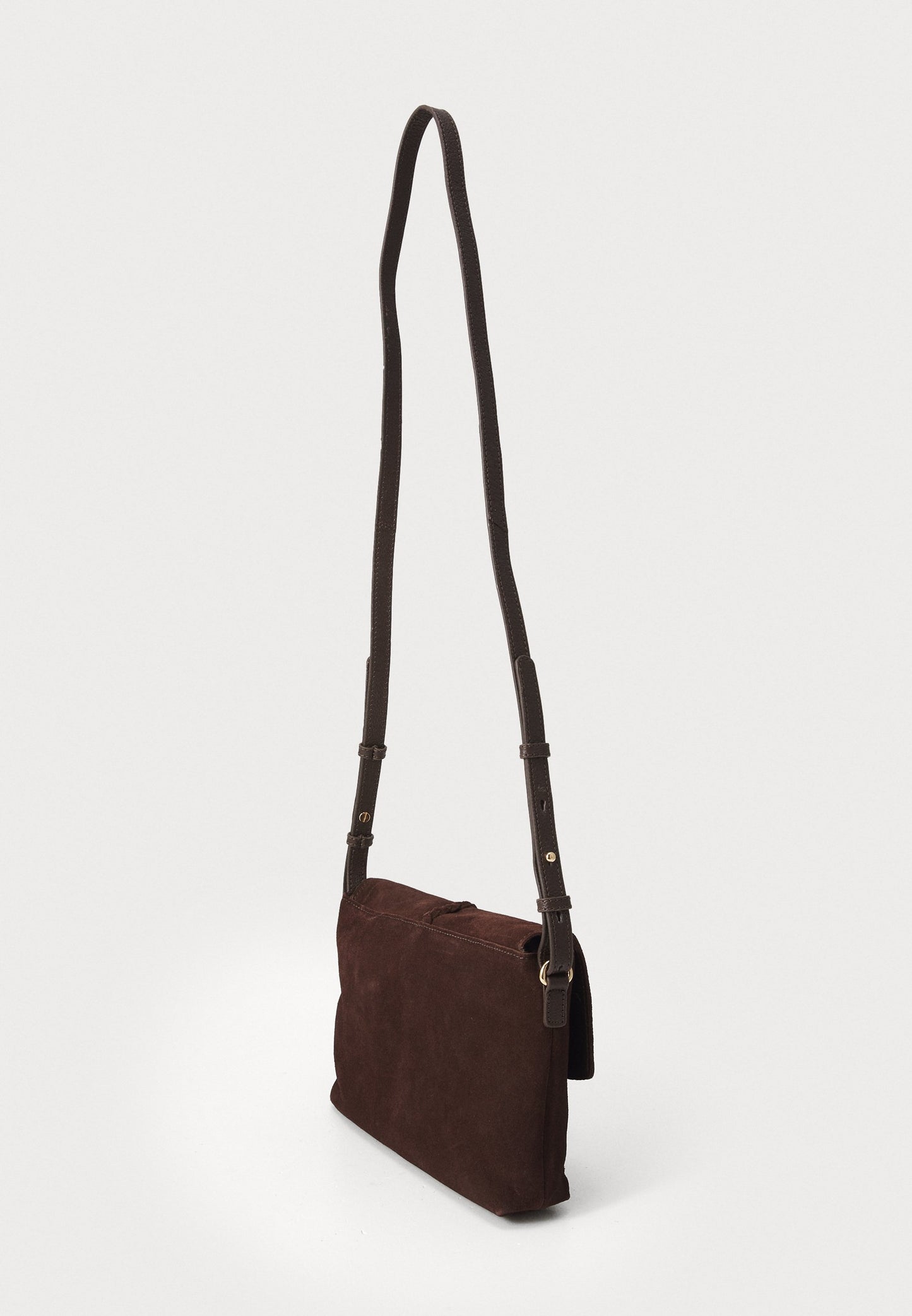 Anna Field LEATHER - Cross Body Bag - Chocolate Brown