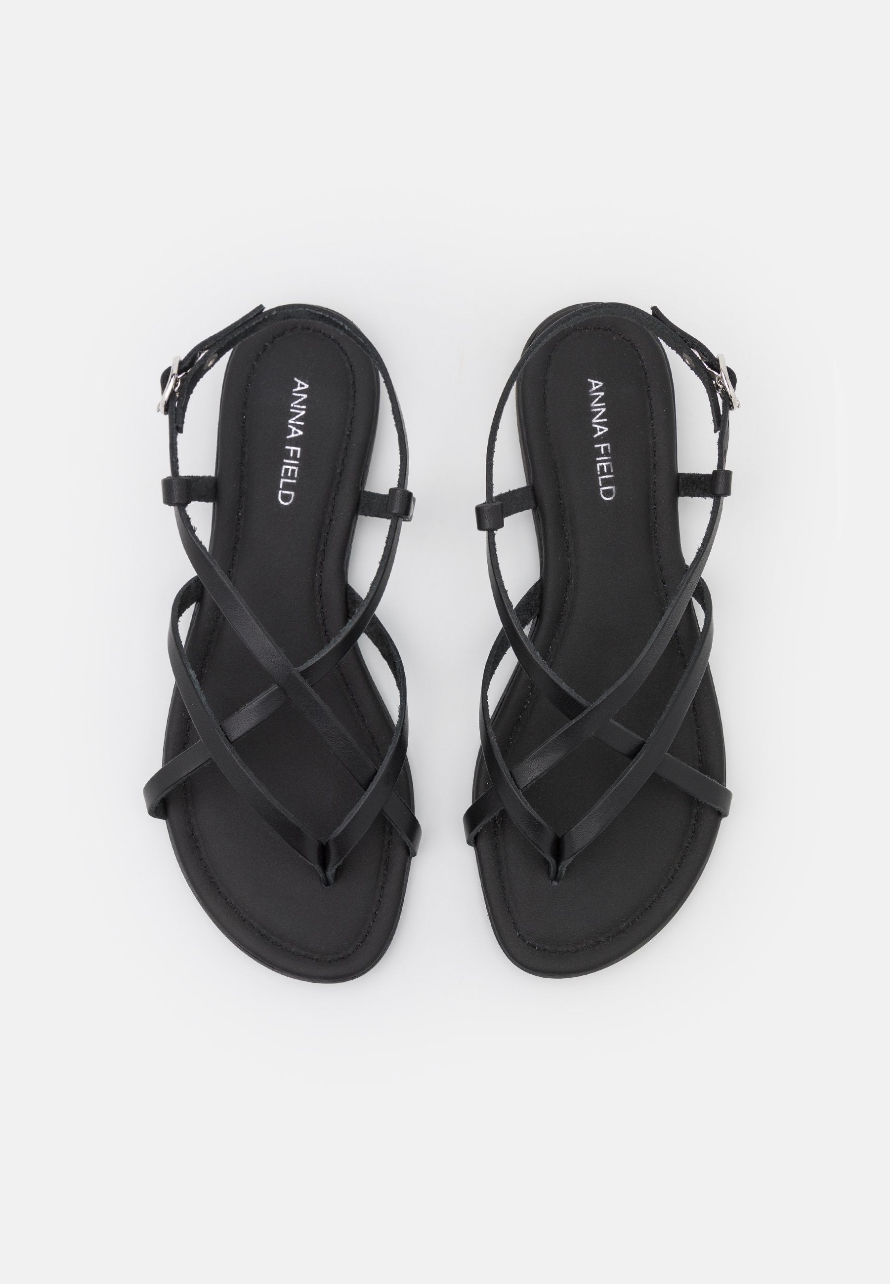 Anna Field Leather- T-Bar Sandals - Black