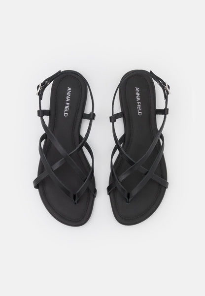 Anna Field Leather- T-Bar Sandals - Black