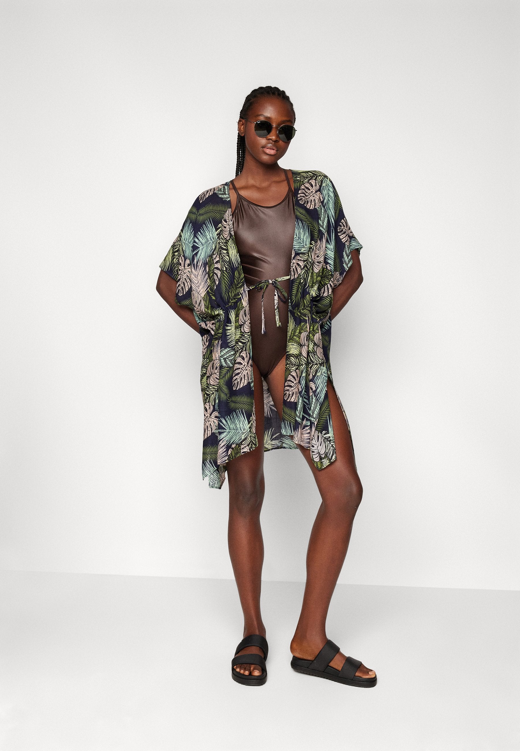 Anna Field PRINTED SHORT KIMONO - Beach Accessory - Orange