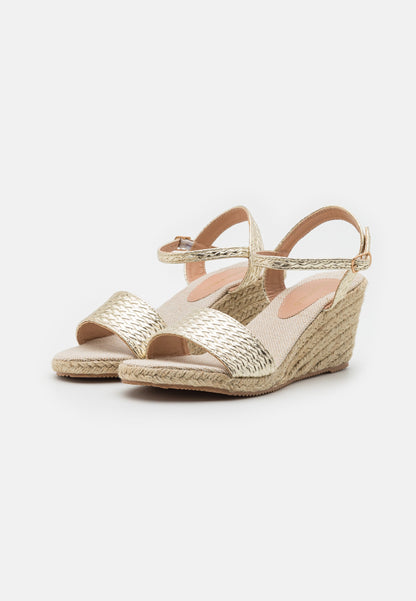 Anna Field Wedge Sandals - Gold