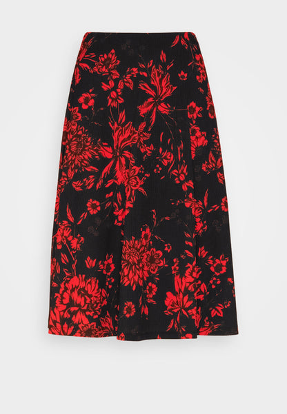 Anna Field A-Line Skirt - Red/Black