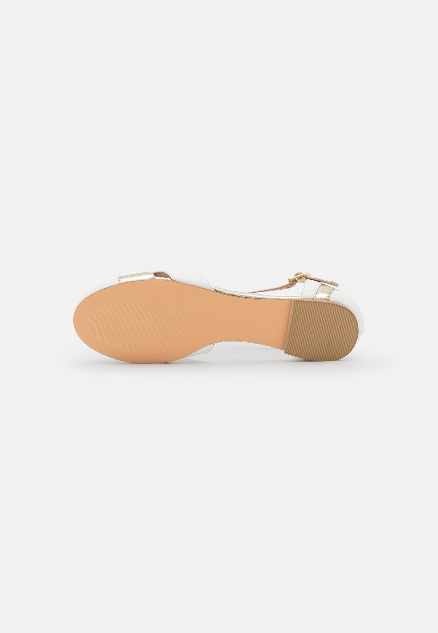 Anna Field Leather- Ankle Strap Ballet Pumps - White