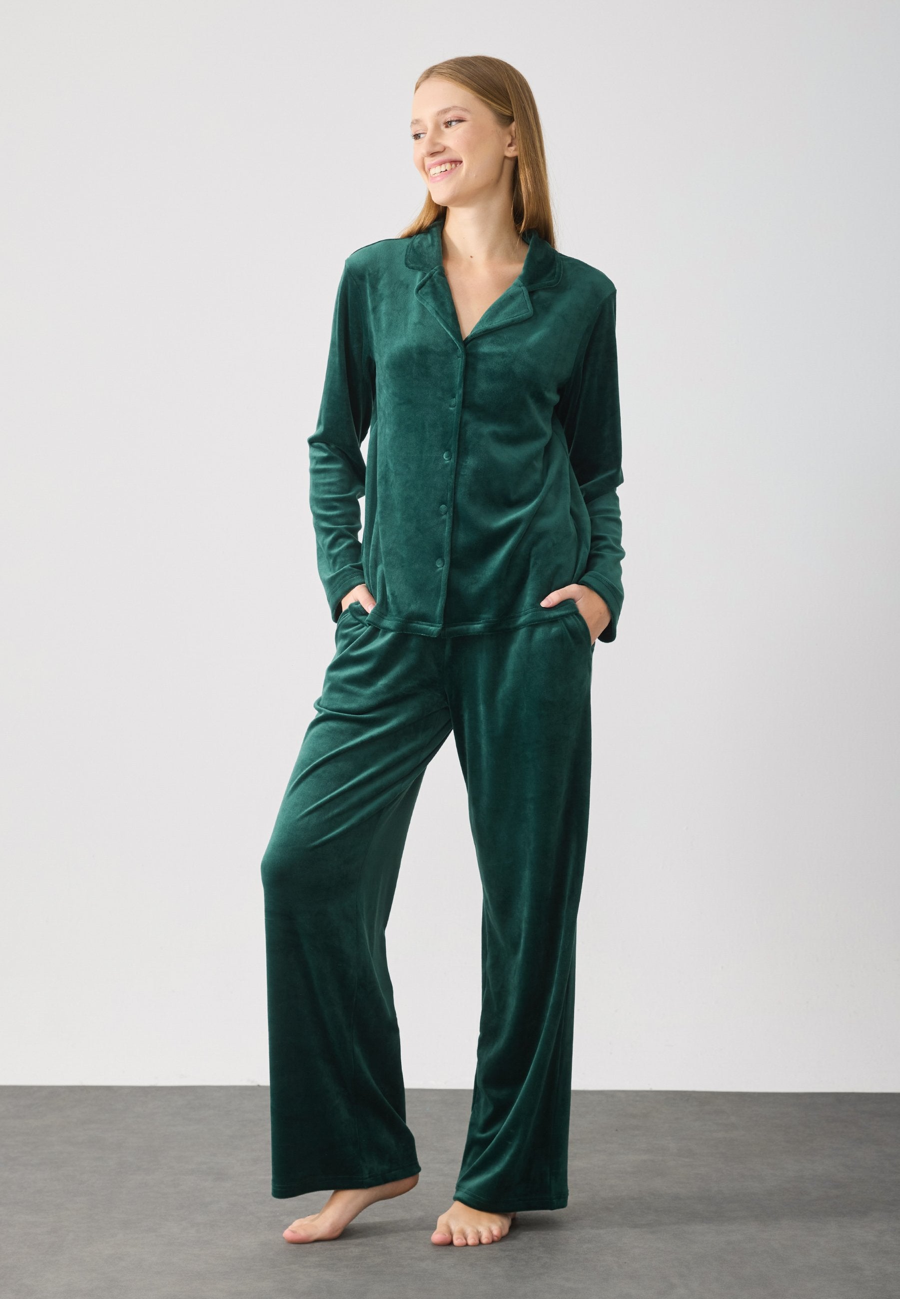 Anna Field SET - Pyjama Set - Dark Green