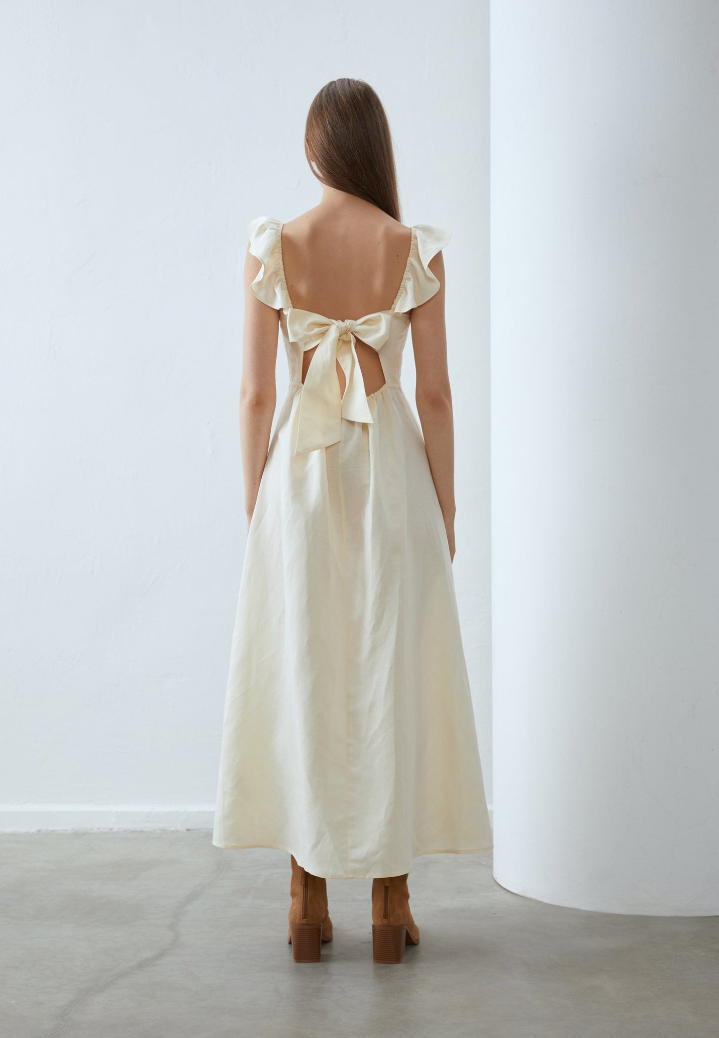 Anna Field LINEN MIX MAXI DRESS - Maxi Dress - White