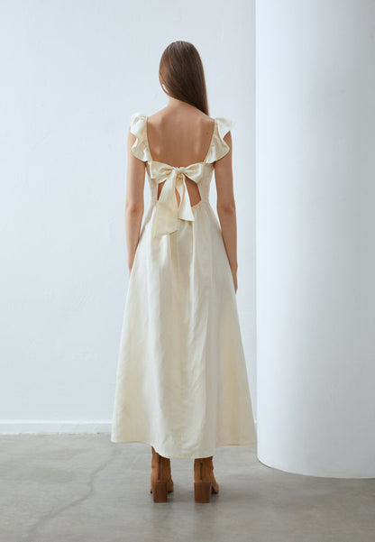 Anna Field LINEN MIX MAXI DRESS - Maxi Dress - White