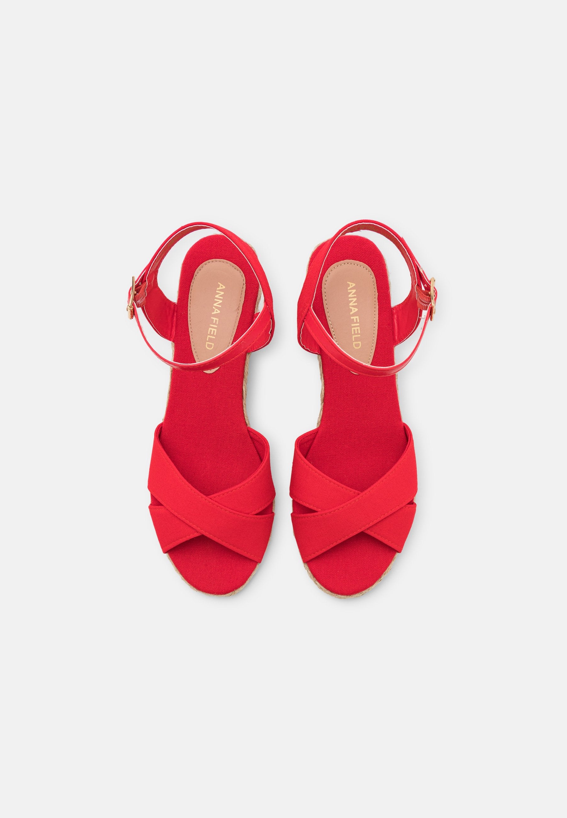 Anna Field Wedge Sandals - Red