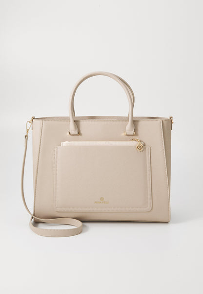 Anna Field Laptop Bag - Taupe/offwhite