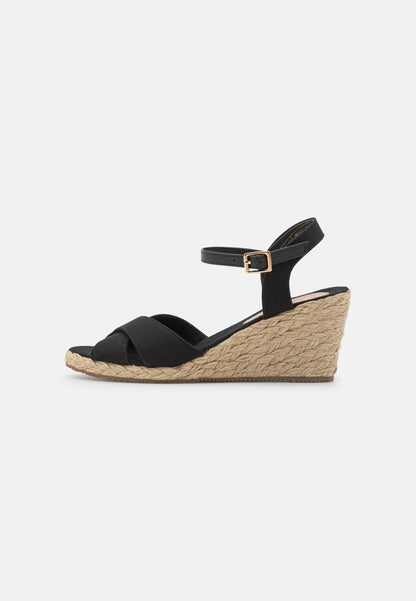 Anna Field Wedge Sandals - Black