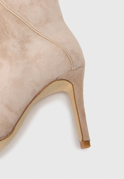 Anna Field LEATHER - High Heeled Ankle Boots - Beige