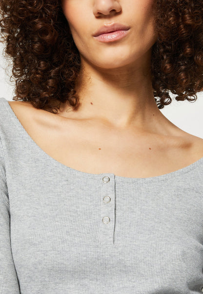 Anna Field Long Sleeved Top - Mottled Grey