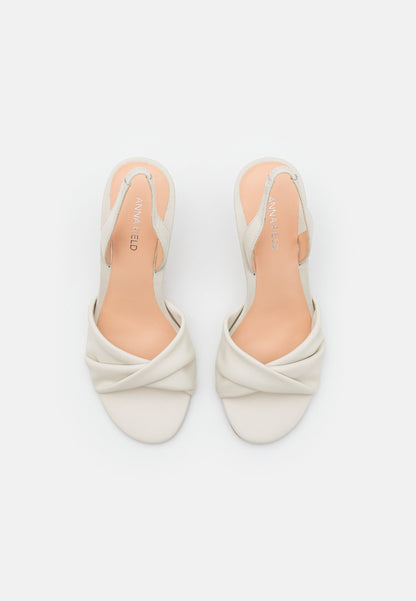 Anna Field Leather- High Heeled Sandals - White