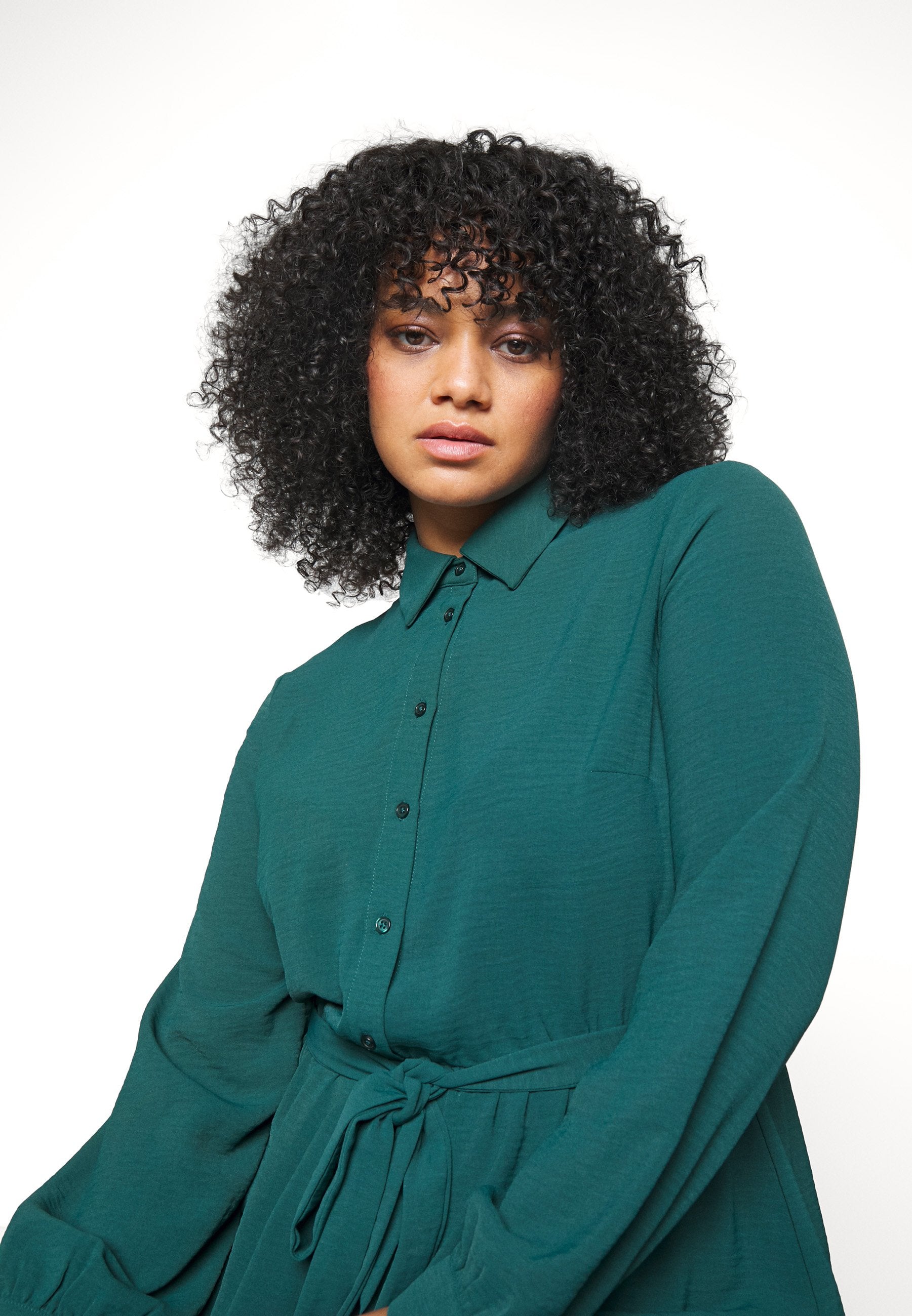  Shirt Dress - Dark Green