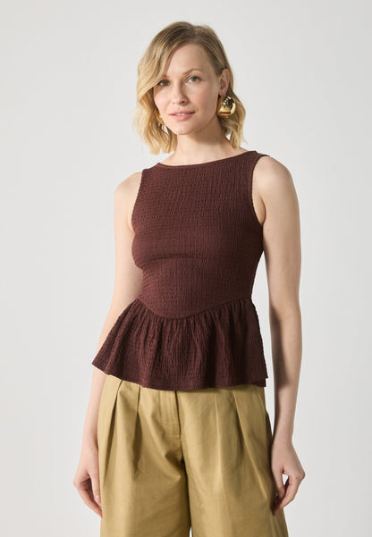 Anna Field Top - Bitter Chocolate