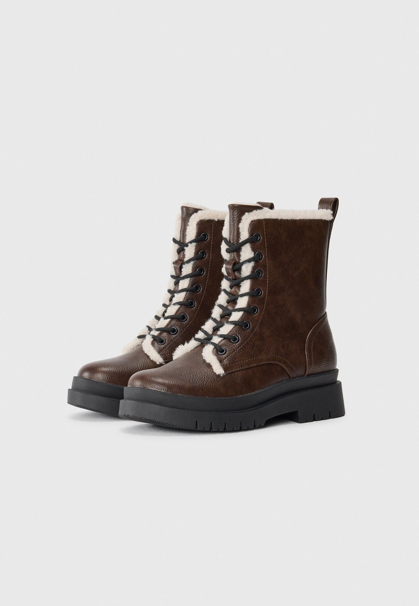  Lace-up Ankle Boots - Dark Brown