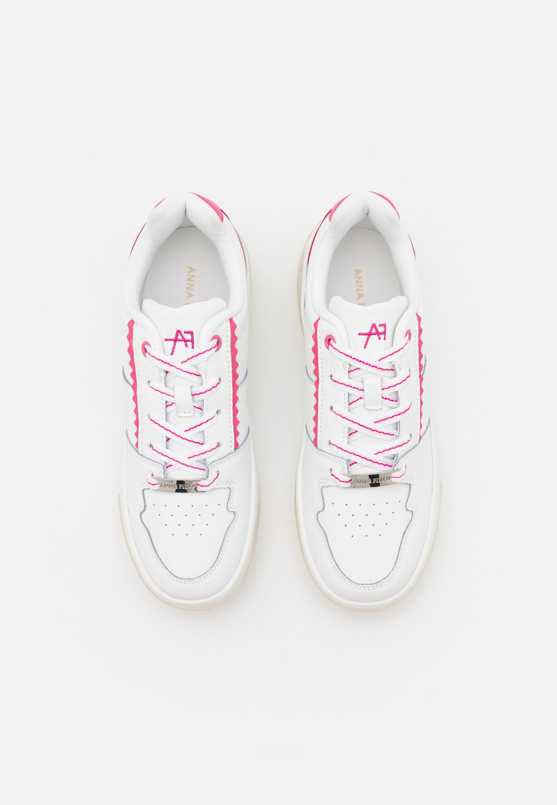 Anna Field Leather - Trainers - White/Pink